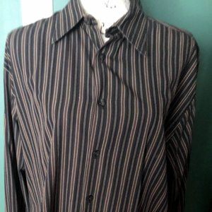 Perry Ellis Cotton Striped Dress Shirt for Men. Size: XL
